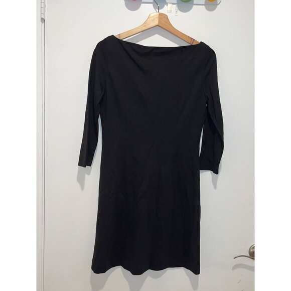 J.McLaughlin Black 3/4 Sleeve Fit & Flare Dress Women size Small - Picture 3 of 9